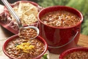 bowls of chili