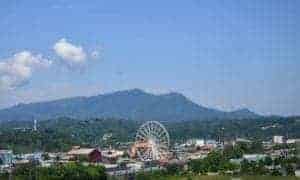 aerial view of pigeon forge tn