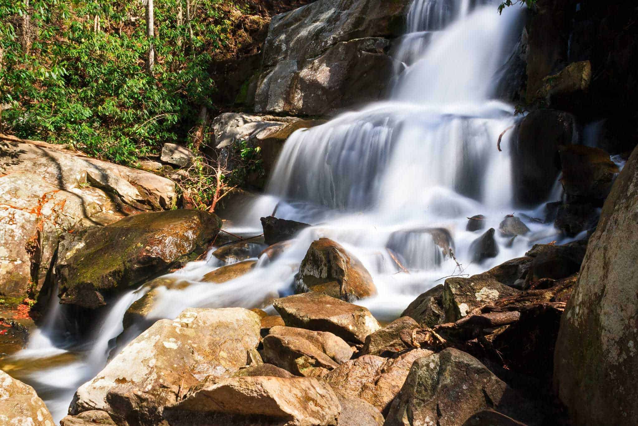 laurel falls in the great smoky mountains national park