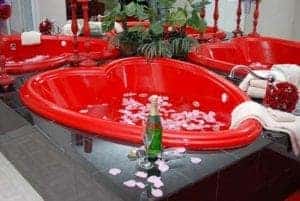 heart-shaped jacuzzi tub