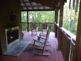 Gorgeous outdoor fireplace