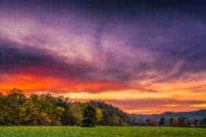 Cades Cove at sunset