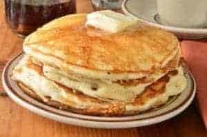 stack of pancakes with butter