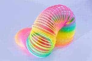 rainbow colored slinky toy
