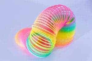 rainbow colored slinky toy