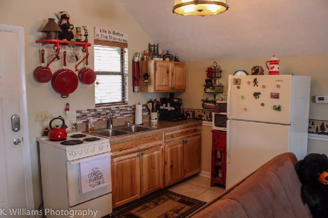 Fully stocked kitchen