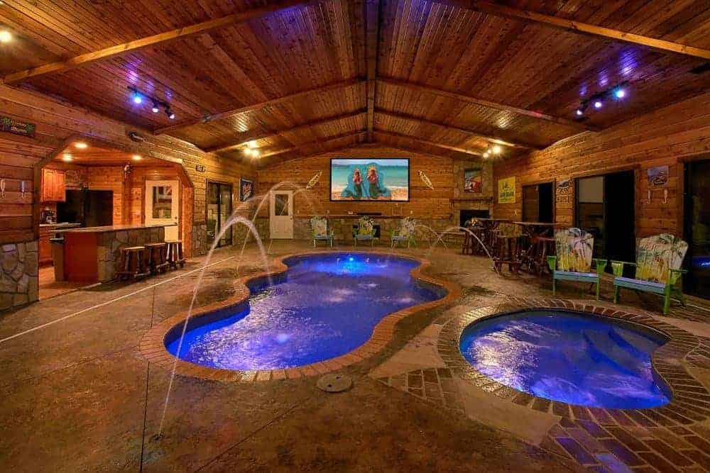 Mountain View Mansion Gatlinburg cabin with indoor pool