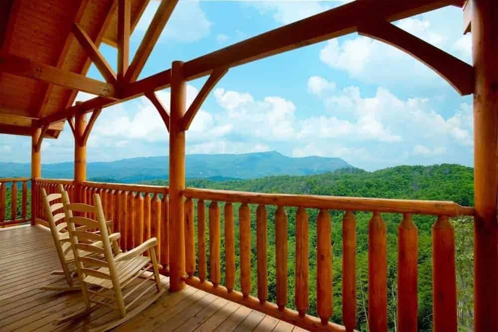 deck of Awesome Views Cabin in Pigeon Forge
