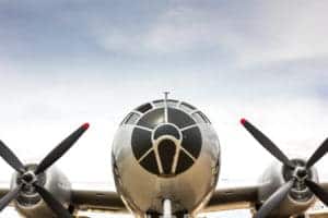 front of b29 superfortress plane