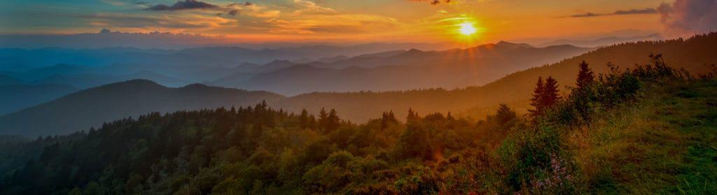 smoky mountain sunset