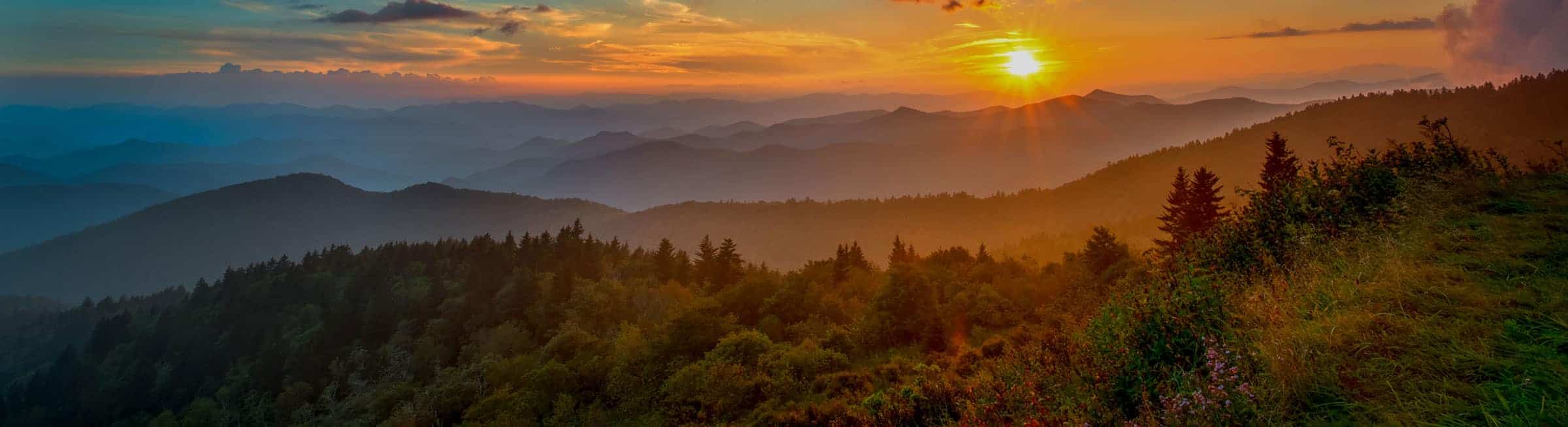 smoky mountain sunset
