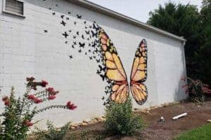 butterfly mural in sevierville tn