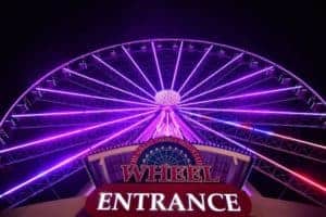 Great Smoky Mountain Wheel at The Island at night