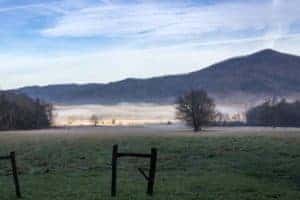 foggy morning in Cades Cove