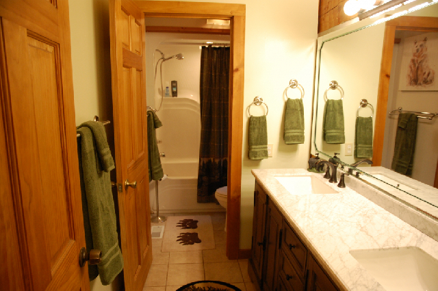 Master bath with tub/shower