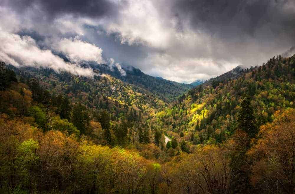 view from Morton Overlook in the Smoky Mountains