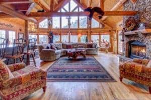 living room of Mystic falls Cabin