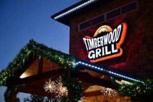 Timberwood Grill decorated for Christmas