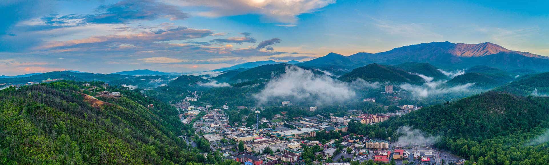 aerial view gatlinburg