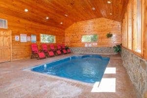 ultimate seclusion cabin indoor pool