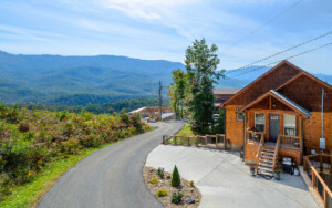 Cabin Front with level parking for 4 cars