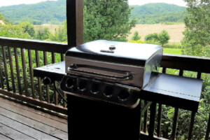 Gas grill on main deck
