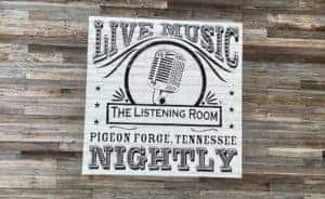 live music sign at the listening room