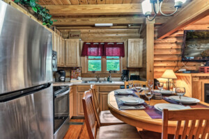 Well stocked kitchen with brand new appliances