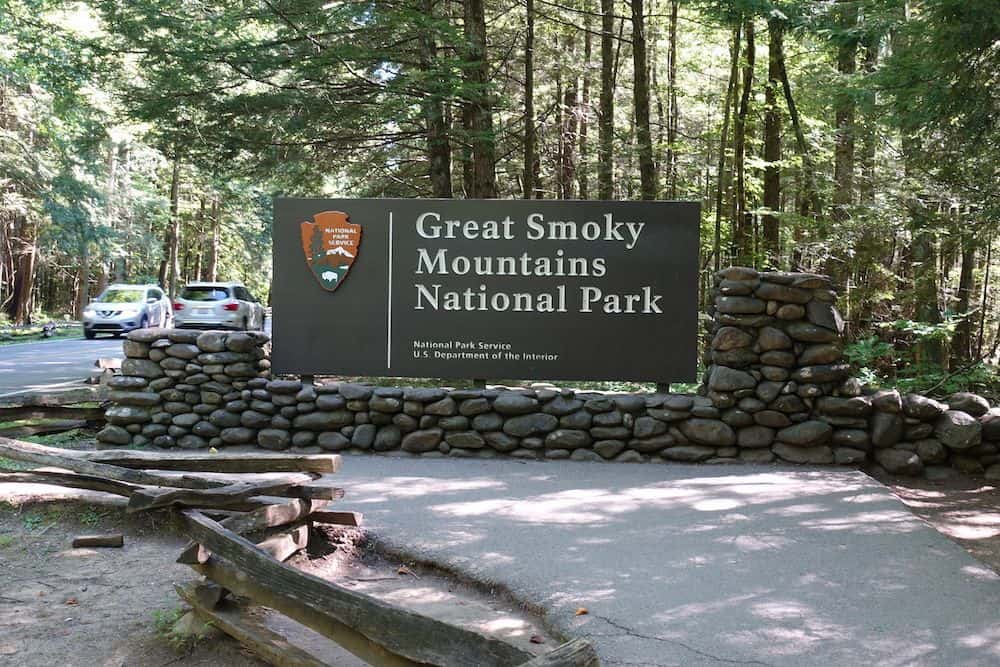 national park sign