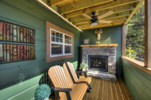 Outdoor Deck with Fireplace