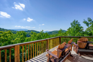 Take in the natural beauty of the Smokies on the large deck with plenty of seats