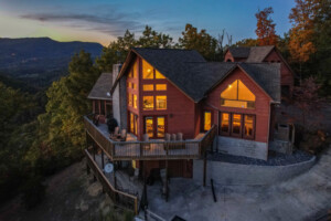 Enjoy the sunset from the top of your very own Smoky Mountain retreat.