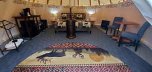 Elk Tipi with a King Bed & Coffee Bar