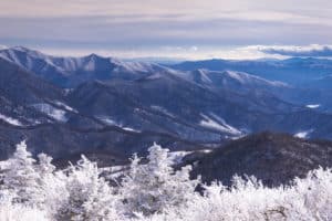 snowy mountains