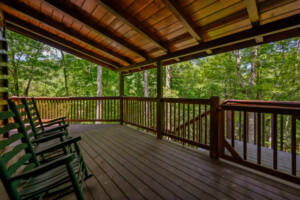 Gypsy Road Wears Valley Log Cabin - Lower Level Covered Deck