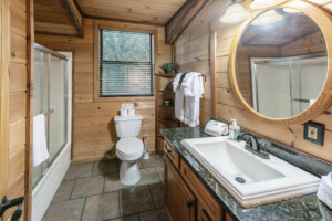 Upstairs king bedroom bathroom