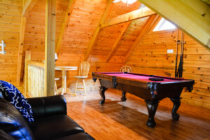 Lower deck with hot tub and seating