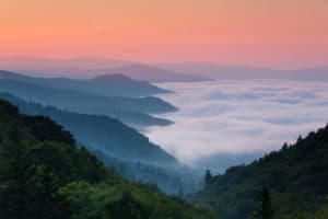 fog in the mountains 