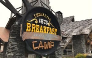 Crockett's Breakfast Camp Sign