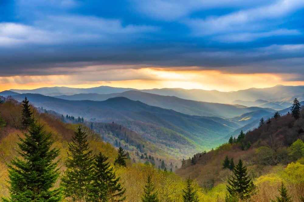 Smoky Mountains in the spring