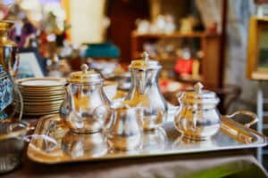 antiques in a store