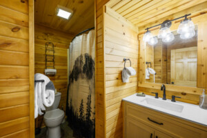 Lower level full bathroom with tub/shower combo.