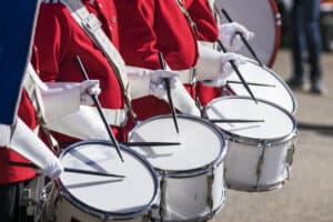 marching band with drums