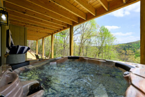 Great view from the hot tub and total privacy