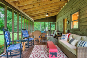 Screened back porch