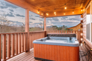 Marvel at the beautiful sunsets while relaxing in the hot tub