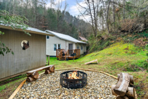 Private fire pit to relax around and make smores.