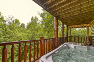 Soak all your cares away in our large hot tub