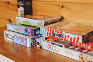 Make it a family game night and enjoy our large selection of board games