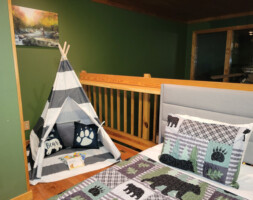 Teepee for resting/reading. Fun!!